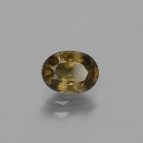 1.32カラットの天然アンバーブラウンカラーチェンジガーネット（7.2×5.4 mm・オーバルカット）