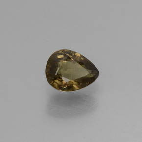 0.50カラットの天然緑ががかったブラウンからレッドピンクカラーチェンジガーネット、洋梨の形、VS