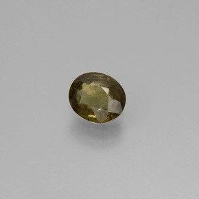 0.49カラットの天然グリーンからレッドピンクカラーチェンジガーネット、オーバルカット、VS