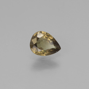 0.73カラットの天然グリーンからレッドピンクカラーチェンジガーネット、洋梨の形、VS