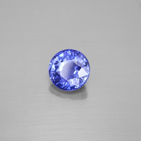 2.84カラットの天然ブルー〜バイオレットカラーチェンジサファイア（8.17 mm・ラウンドカット）