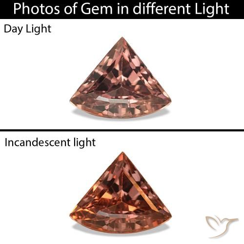 0.26カラットの天然ミディアムライトブラウンカラーチェンジサファイア、ファンシーシェイプ、VVS