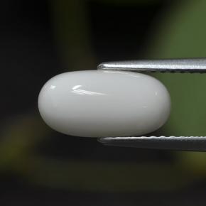 2.63カラットの天然ホワイトサンゴ（11.7×6 mm・オーバルカット）