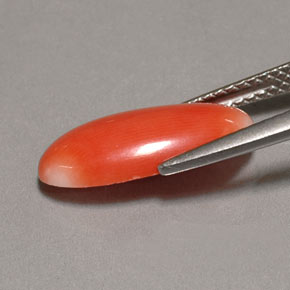 2.62カラットの天然ホワイトサーモンサンゴ、オーバルカット、オペーク