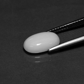 2.27カラットの天然ホワイトサンゴ（11.4×7 mm・オーバルカット）