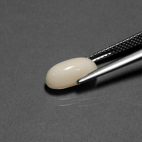 2.21カラットの天然クリームサンゴ（10.9×5.4 mm・オーバルカット）