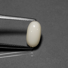 1.84カラットの天然ホワイトサンゴ（10.8×5.8 mm・オーバルカット）