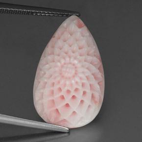 13.69カラットの天然ピンクサンゴ、ファンシーシェイプ、オペーク