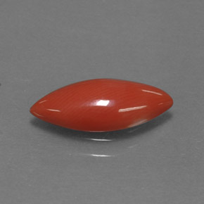 1.18カラットの天然ホワイトサーモンサンゴ（12.7×5.4 mm・マーキス）