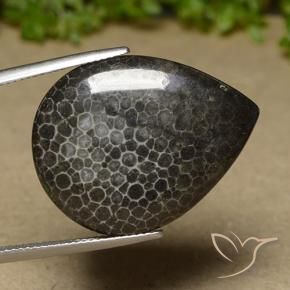 21.35カラットの天然マルチカラーサンゴ、洋梨の形、オペーク