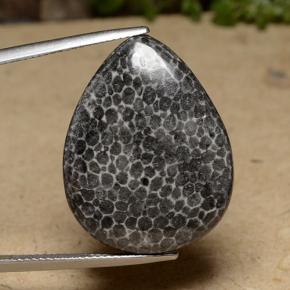 22.48カラットの天然マルチカラーサンゴ、洋梨の形、オペーク