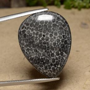 22.48カラットの天然マルチカラーサンゴ、洋梨の形、オペーク