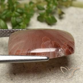 5.47カラットの天然マルチカラーサンゴ、クッションカット、半透明