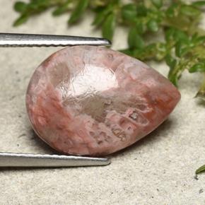 5.89カラットの天然マルチカラーサンゴ（16.1×11.5 mm・洋梨の形）