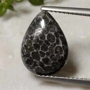 2.93カラットの天然マルチカラーサンゴ（13×9.7 mm・洋梨の形）