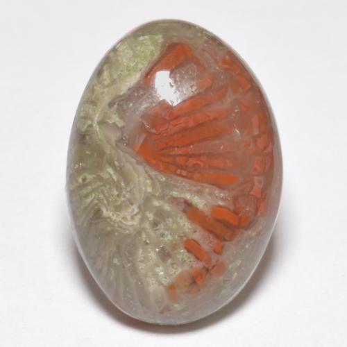 9.07カラットの天然マルチカラーサンゴ（17.5×12.4 mm・オーバルカット）