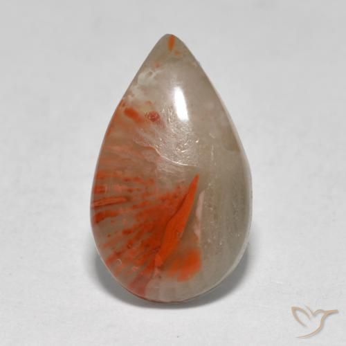 4.61ct 天然 マルチカラー サンゴ, 洋梨の形, 半透明