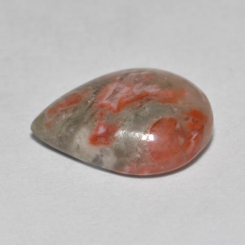 3.60カラットの天然マルチカラーサンゴ（12.8×10 mm・洋梨の形）