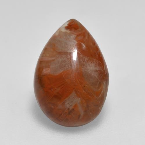 3.56カラットの天然マルチカラーサンゴ、洋梨の形、半透明