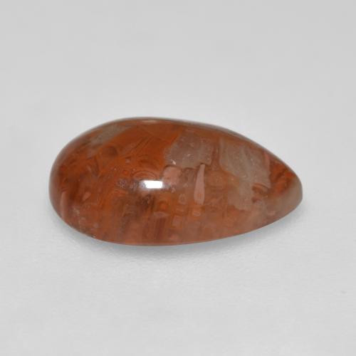 3.56カラットの天然マルチカラーサンゴ、洋梨の形、半透明