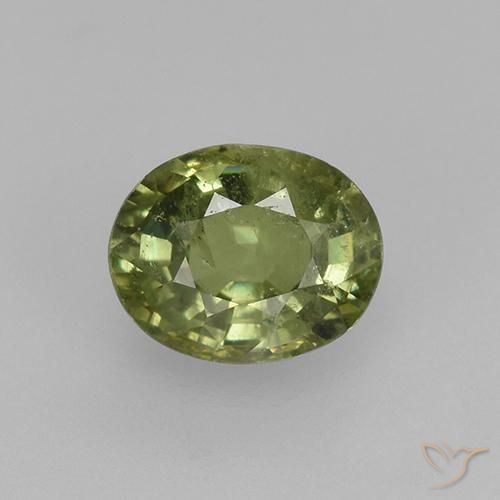 0.49ct 天然 ライトグリーン デマントイドガーネット, 楕円形, VS-SI