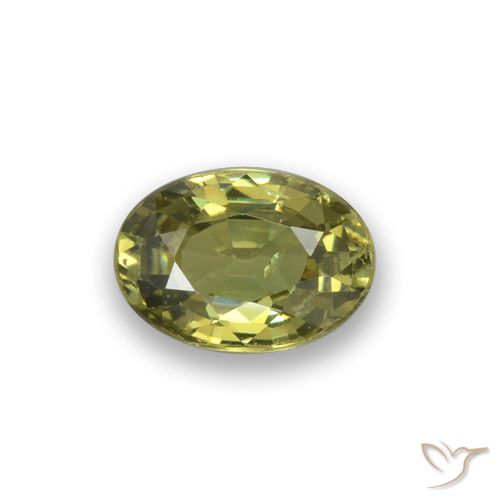 0.56ct 天然 ミディアムイエロー デマントイドガーネット, 楕円形, VVS-VS