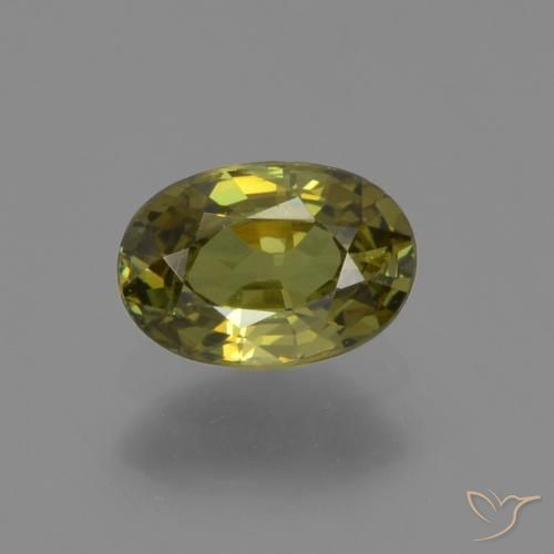 0.61ct 天然 ミディアムグリーン デマントイドガーネット, 楕円形, VS