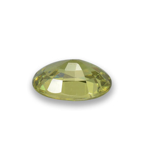 0.58カラットの天然ウォームフォレストグリーンデマントイドガーネット（6×4.1 mm・オーバルカット）