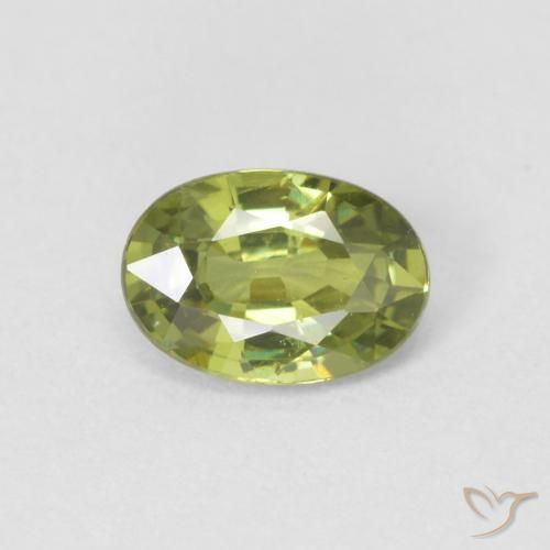 0.60ct 天然 Medium Light Green デマントイドガーネット, 楕円形, VS