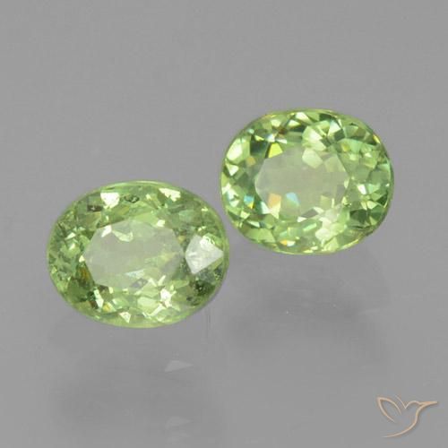 Shop natural 0.81ct ウォームグリーン デマントイドガーネット gems, 楕円形, from ナミビア at GemSelect. In stock, global shipping!
