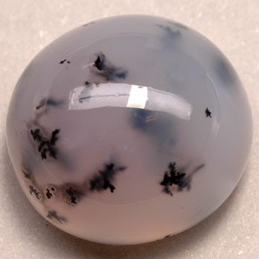 33.46カラットの天然マルチカラーデンドリティックアゲート（19.5×18.4 mm・透明）