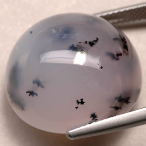 33.46カラットの天然マルチカラーデンドリティックアゲート（19.5×18.4 mm・透明）