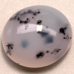 58.60カラットの天然マルチカラーデンドリティックアゲート（26.4×23.7 mm・透明）
