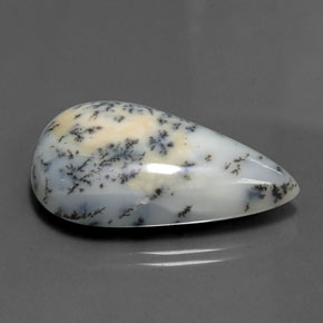 29.43カラットの天然マルチカラーデンドリティックアゲート（33.3×19.1 mm・洋梨の形）