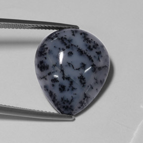13.59カラットの天然マルチカラーデンドリティックアゲート（20×16.9 mm・洋梨の形）
