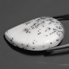26.63カラットの天然マルチカラーデンドリティックアゲート（30.9×22.8 mm・ファンシーシェイプ）