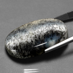 41.48カラットの天然マルチカラー樹状瑪瑙、オーバルカット、オペーク