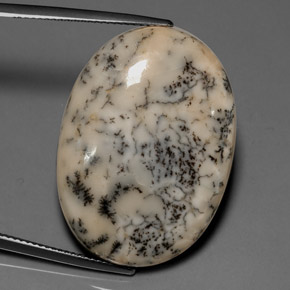 30.68カラットの天然マルチカラーデンドリティックアゲート（30.7×22.2 mm・オーバルカット）