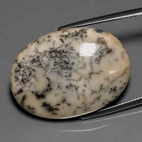 30.68カラットの天然マルチカラーデンドリティックアゲート（30.7×22.2 mm・オーバルカット）