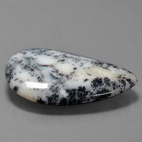 57.71カラットの天然マルチカラーデンドリティックアゲート（30.5×44.2 mm・洋梨の形）