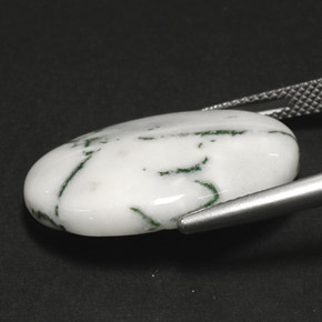 17.84カラットの天然マルチカラーデンドリティックアゲート（25.1×18.1 mm・オーバルカット）