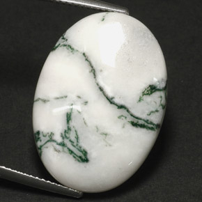 17.60カラットの天然マルチカラーデンドリティックアゲート（25.2×18.1 mm・オーバルカット）