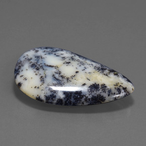 57.71カラットの天然マルチカラーデンドリティックアゲート（30.5×44.2 mm・洋梨の形）