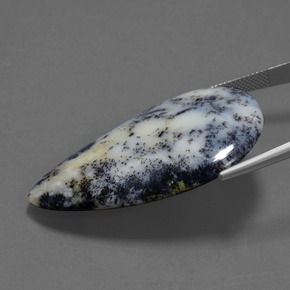 57.71カラットの天然マルチカラーデンドリティックアゲート（30.5×44.2 mm・洋梨の形）