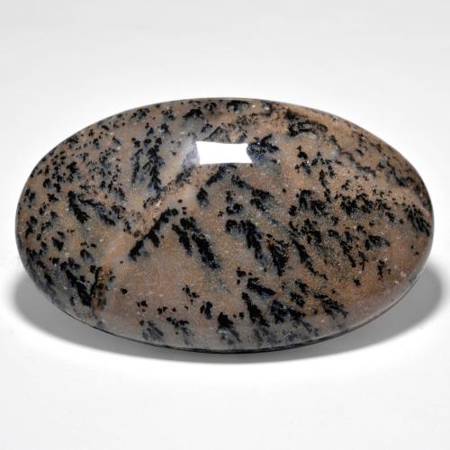 83.45カラットの天然マルチカラーデンドリティックアゲート（46.5×29.3 mm・オーバルカット）