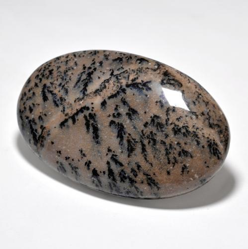 83.45カラットの天然マルチカラーデンドリティックアゲート（46.5×29.3 mm・オーバルカット）