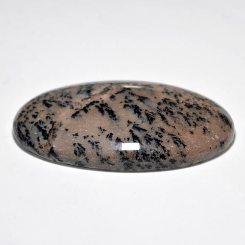 83.45カラットの天然マルチカラーデンドリティックアゲート（46.5×29.3 mm・オーバルカット）
