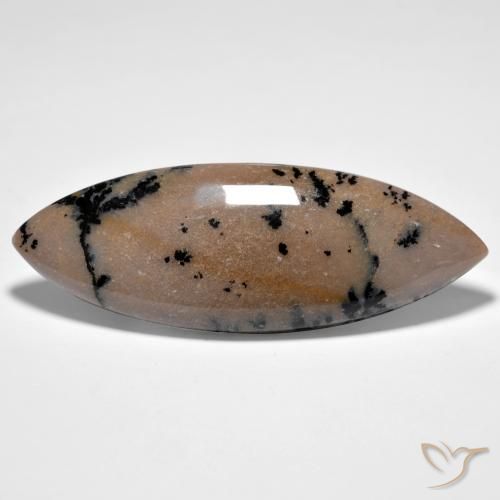 37.71ct 天然 Brown-Black 樹状瑪瑙, マーキーズ, オペーク