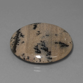 36.61カラットの天然マルチカラー樹状瑪瑙、ラウンドカット、オペーク