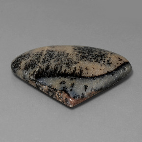 44.44カラットの天然マルチカラーデンドリティックアゲート（28.3×38.2 mm・ファンシーシェイプ）